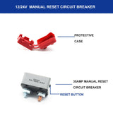 Max 12V-24V Car Marine Boat Audio Circuit Breaker Manual Reset Fuseholder  30AMP