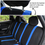 Max 9Pcs Universal Car Seat Covers Breathable Cushion Full Set Black & Blue - Aladdin Shoppers