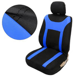 Max 9Pcs Universal Car Seat Covers Breathable Cushion Full Set Black & Blue - Aladdin Shoppers