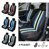 Max Car Fabric Front Rear Seat Covers Full Set Cushion Mat Protector Yellow - Aladdin Shoppers