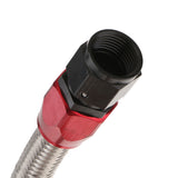 Max AN 8 Stainless Steel Braided Oil Fuel Hose with 0 Degree 90 Degree Fittings