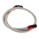 Max AN 8 Stainless Steel Braided Oil Fuel Hose with 0 Degree 90 Degree Fittings