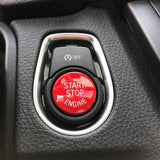 Max 25mm Car Engine Start Stop Button Cover Trim Decor For BMW E Chassis Red