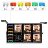 Max 6 Way Fuse Relay Holder with Terminals+4Pin 40A Relay+5pcs 5Pin 100A Relays
