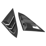 Max Maxb Pair Car Rear Window Blinds Side Tuyere Louver Cover for Honda Civic Black 2