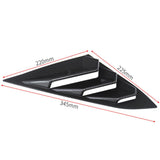 Max Maxb Pair Car Rear Window Blinds Side Tuyere Louver Cover for Honda Civic Black 2