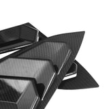 Max Maxb Pair Car Rear Window Blinds Side Tuyere Louver Cover for Honda Civic Black 2