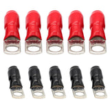 Max Maxb 10x Copper Tube Terminals Battery Welding Cable Lug Ring Crimp w/ Caps 16mm²