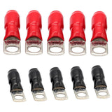 Max Maxb 10x Copper Tube Terminals Battery Welding Cable Lug Ring Crimp w/ Caps 16mm²