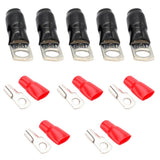 Max Maxb 10x Copper Tube Terminals Battery Welding Cable Lug Ring Crimp w/ Caps 16mm²