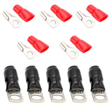 Max Maxb 10x Copper Tube Terminals Battery Welding Cable Lug Ring Crimp w/ Caps 16mm²
