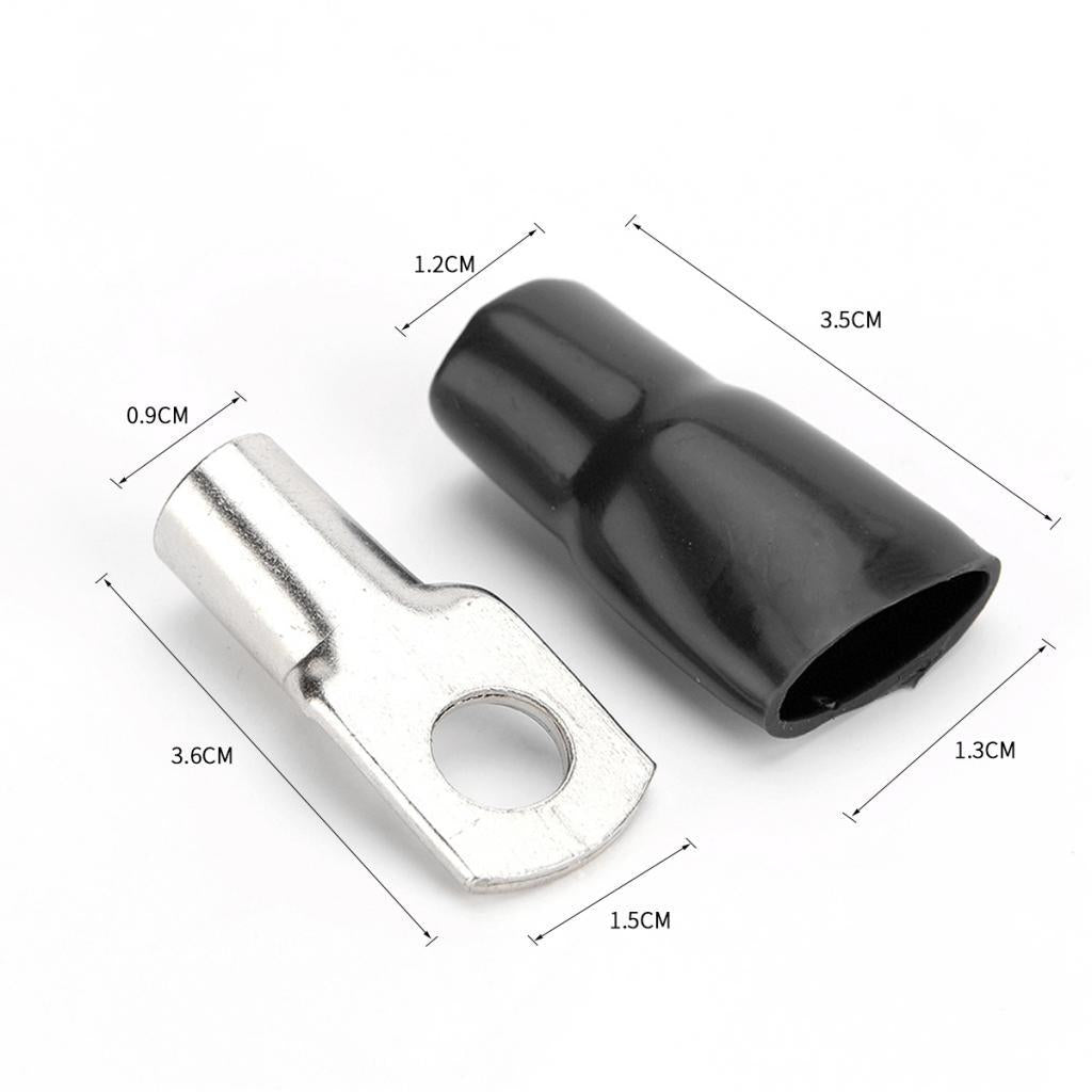 Max Maxb 10x Copper Tube Terminals Battery Welding Cable Lug Ring Crimp w/ Caps 35mm²