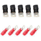 Max Maxb 10x Copper Tube Terminals Battery Welding Cable Lug Ring Crimp w/ Caps 35mm²