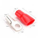 Max Maxb 10x Copper Tube Terminals Battery Welding Cable Lug Ring Crimp w/ Caps 25mm²