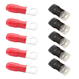 Max Maxb 10x Copper Tube Terminals Battery Welding Cable Lug Ring Crimp w/ Caps 25mm²