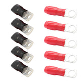 Max Maxb 10x Copper Tube Terminals Battery Welding Cable Lug Ring Crimp w/ Caps 25mm²