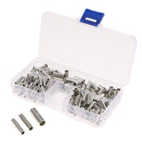 Max Maxb 200 Pieces 22-10AWG 16-14AWG 12-10AWG Copper Tube Butt Connector Terminals