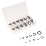 Max Maxb 350PCS M3-M10 Stainless Steel Flat & Spring Lock Washers Assortment Set