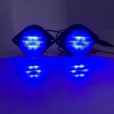 Max 2 Pieces Car Pickup Trailer Side Marker Clearance 6 LED Signal Lights Blue