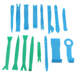 Max Maxb 16Pcs Car Removal Open Tools Door Clip Audio Panel Trim Dash Kit Green