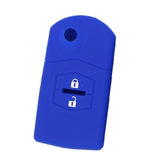 Max Maxb Car 2 Buttons Remote Silicone Key Cover Case Shell For Mazda M3 M6 Blue