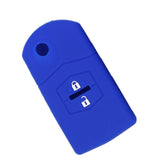 Max Maxb Car 2 Buttons Remote Silicone Key Cover Case Shell For Mazda M3 M6 Blue