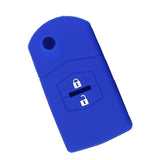 Max Maxb Car 2 Buttons Remote Silicone Key Cover Case Shell For Mazda M3 M6 Blue