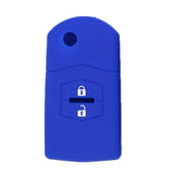 Max Maxb Car 2 Buttons Remote Silicone Key Cover Case Shell For Mazda M3 M6 Blue