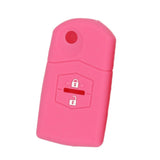 Max Maxb Car 2 Buttons Remote Silicone Key Cover Case Shell For Mazda M3 M6 Pink