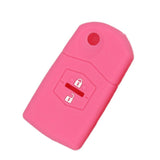 Max Maxb Car 2 Buttons Remote Silicone Key Cover Case Shell For Mazda M3 M6 Pink
