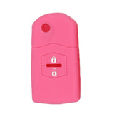 Max Maxb Car 2 Buttons Remote Silicone Key Cover Case Shell For Mazda M3 M6 Pink