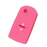 Max Maxb Car 2 Buttons Remote Silicone Key Cover Case Shell For Mazda M3 M6 Pink
