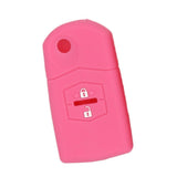Max Maxb Car 2 Buttons Remote Silicone Key Cover Case Shell For Mazda M3 M6 Pink