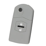 Max Maxb Car 2 Buttons Remote Silicone Key Cover Case Shell For Mazda M3 M6 Gray