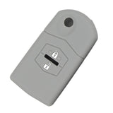 Max Maxb Car 2 Buttons Remote Silicone Key Cover Case Shell For Mazda M3 M6 Gray