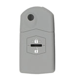 Max Maxb Car 2 Buttons Remote Silicone Key Cover Case Shell For Mazda M3 M6 Gray