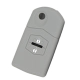 Max Maxb Car 2 Buttons Remote Silicone Key Cover Case Shell For Mazda M3 M6 Gray