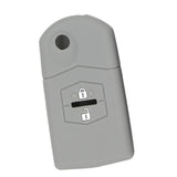 Max Maxb Car 2 Buttons Remote Silicone Key Cover Case Shell For Mazda M3 M6 Gray
