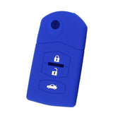 Max Maxb Car 3 Buttons Remote Silicone Key Cover Case Shell For Mazda M2 M3 Blue