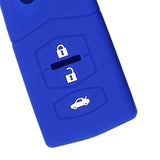 Max Maxb Car 3 Buttons Remote Silicone Key Cover Case Shell For Mazda M2 M3 Blue