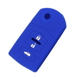 Max Maxb Car 3 Buttons Remote Silicone Key Cover Case Shell For Mazda M2 M3 Blue
