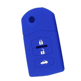 Max Maxb Car 3 Buttons Remote Silicone Key Cover Case Shell For Mazda M2 M3 Blue