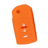 Max Maxb Car 3 Buttons Remote Silicone Key Cover Case Shell For Mazda M2 M3 Orange