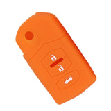 Max Maxb Car 3 Buttons Remote Silicone Key Cover Case Shell For Mazda M2 M3 Orange