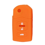 Max Maxb Car 3 Buttons Remote Silicone Key Cover Case Shell For Mazda M2 M3 Orange