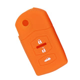 Max Maxb Car 3 Buttons Remote Silicone Key Cover Case Shell For Mazda M2 M3 Orange