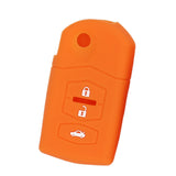 Max Maxb Car 3 Buttons Remote Silicone Key Cover Case Shell For Mazda M2 M3 Orange