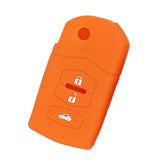 Max Maxb Car 3 Buttons Remote Silicone Key Cover Case Shell For Mazda M2 M3 Orange