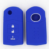 Max Maxb Car 3 Buttons Remote Silicone Key Cover Case Shell For Mazda M2 M6 Blue