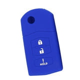 Max Maxb Car 3 Buttons Remote Silicone Key Cover Case Shell For Mazda M2 M6 Blue